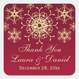 Sticker Mariage de Parties scintillant rouge or