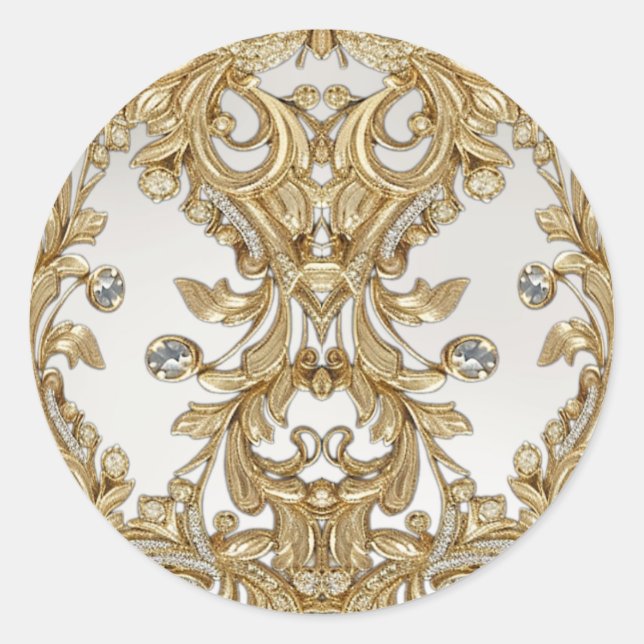 Sticker Mariage de sceau d'or décoratif (Devant)