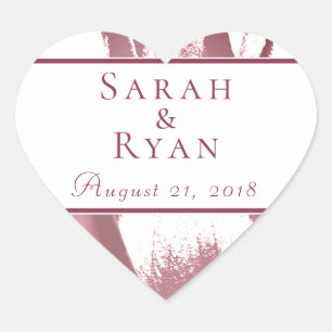 Sticker Mariage élégant Bordeaux Fleur Tulip