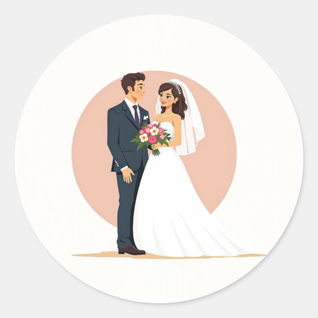 Sticker Mariage en couple (Devant)