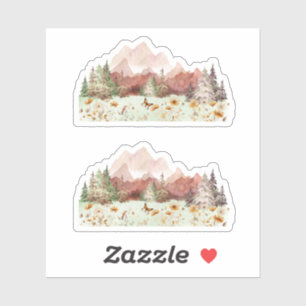 Sticker Mariage en terre cuite Montagne Fleur sauvage 