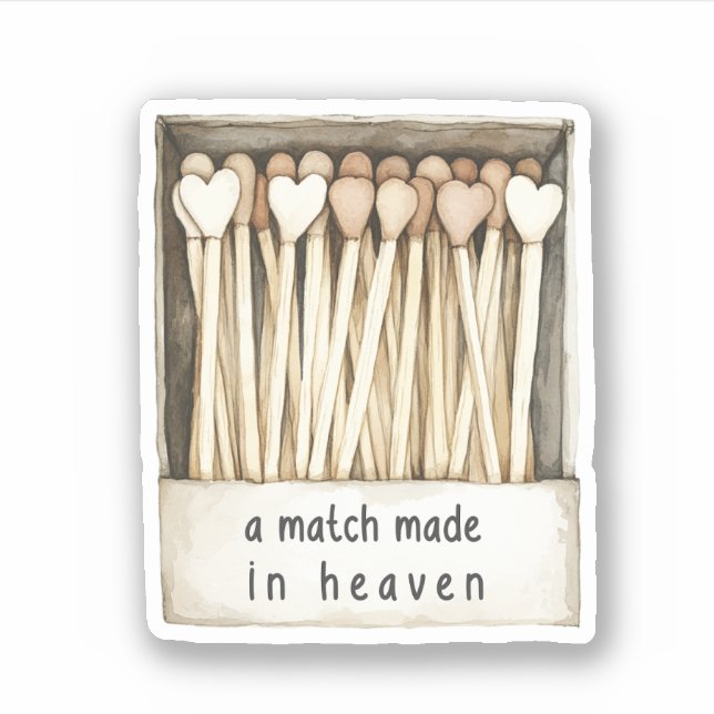 Sticker Mariage fait au ciel correspondances (Devant)