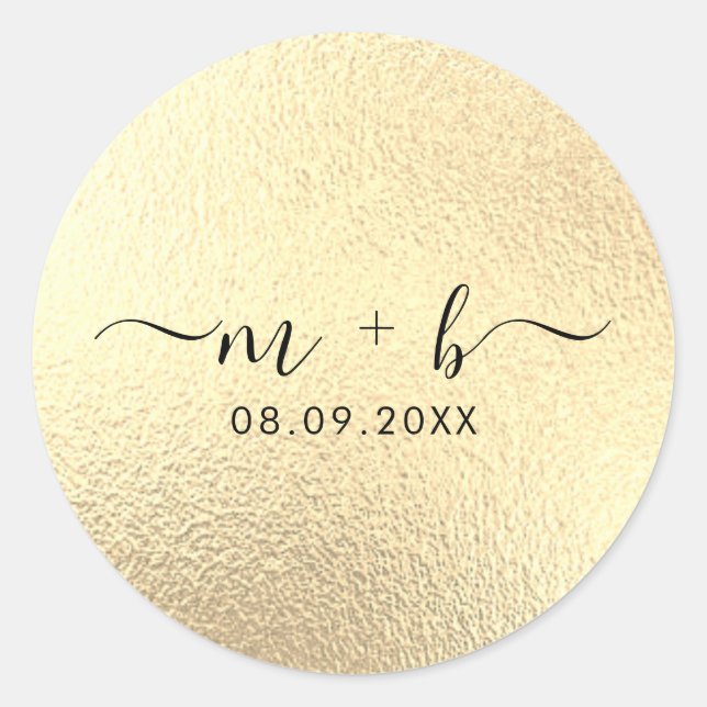 Sticker Mariage Faux Gold (Devant)