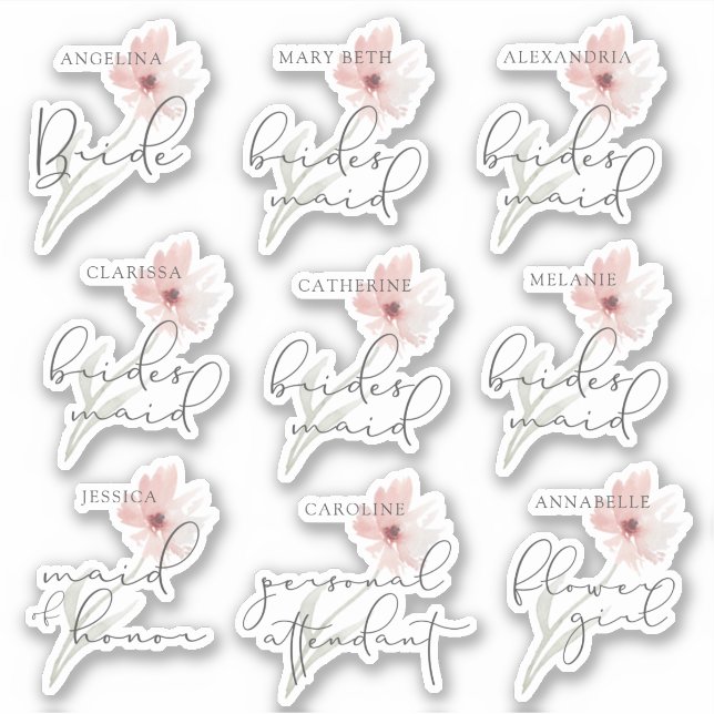 Sticker Mariage fête nuptiale Titre personnalisé (Devant)