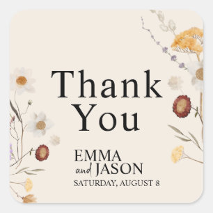 Sticker Mariage Fleur sauvage Boho