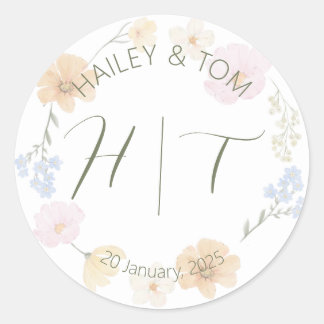 Sticker Mariage floral