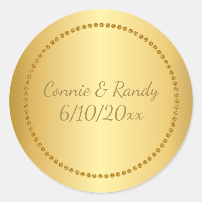Sticker Mariage Gold Faux (Devant)