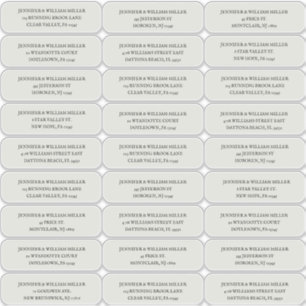 Sticker Mariage gothique Noir sur Ecru Adresse d'invité