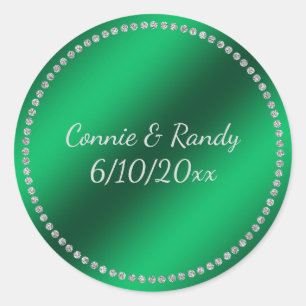Sticker Mariage Green Faux Foil