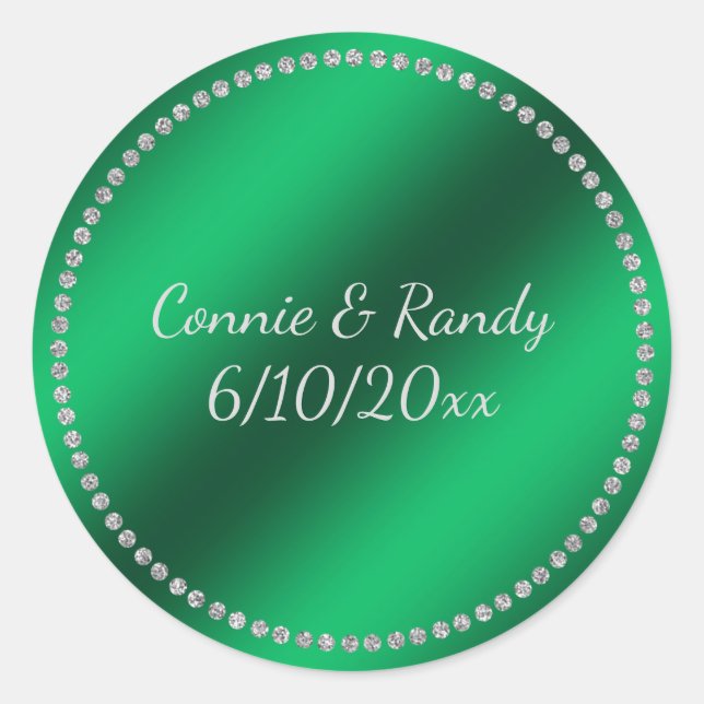 Sticker Mariage Green Faux Foil (Devant)