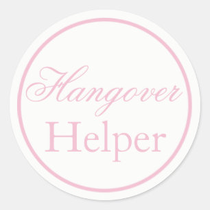 Sticker Mariage "Hangover Helper" rose vif