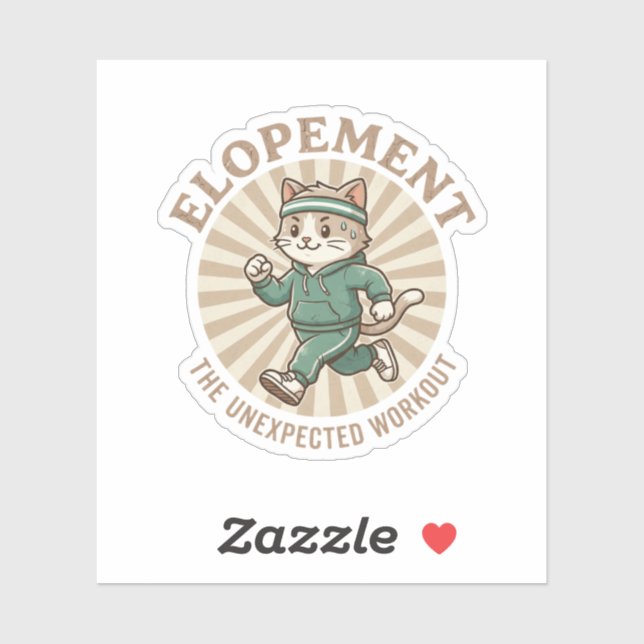 Sticker Mariage Impromptu Autisme Chat Humour Séance de Sp (Feuille)
