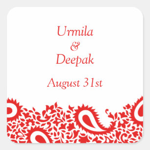 Sticker Mariage indien élégant de Paisleys