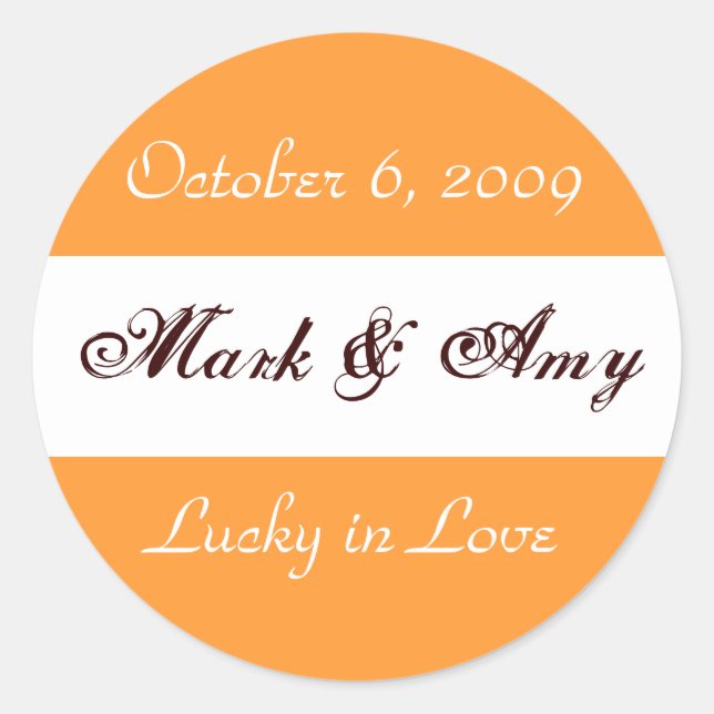 Sticker Mariage "Lucky in Love" (Devant)