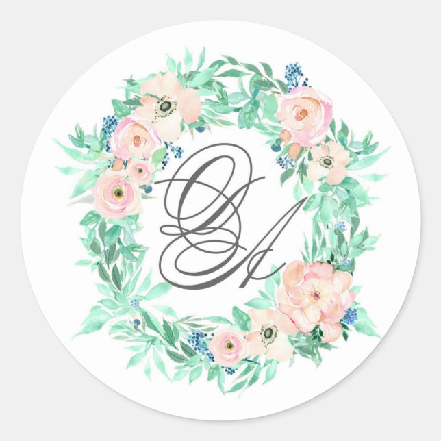Sticker Mariage Monogramme (Devant)