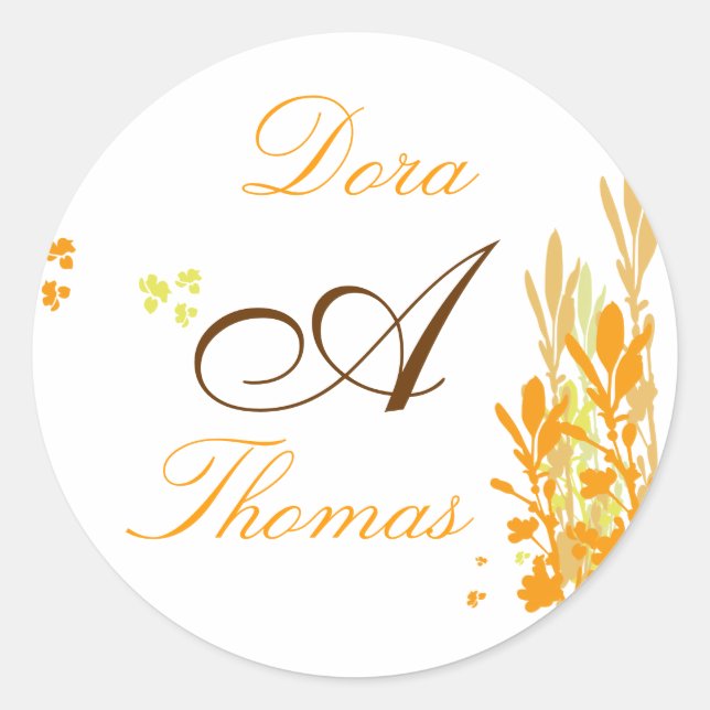 Sticker mariage Monogramme (Devant)