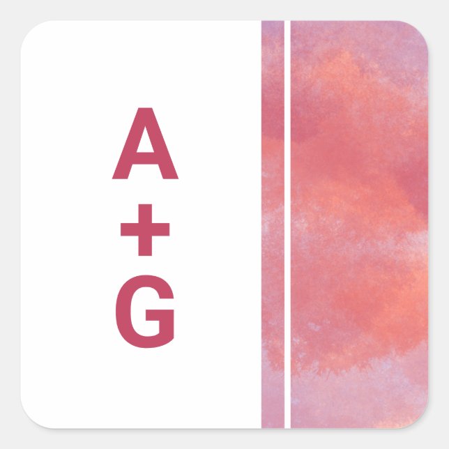 Sticker Mariage Monogramme moderne (Devant)
