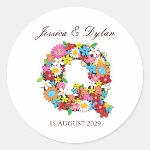 Sticker Mariage Monogramme Q