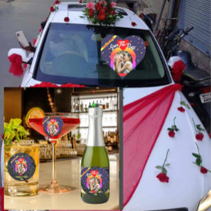 Sticker Mariage photo personnalisé VIP moderne et