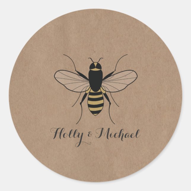 Sticker Mariage pour abeilles à miel inspiré par l (Devant)