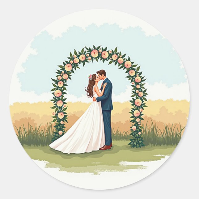 Sticker Mariage romantique (Devant)