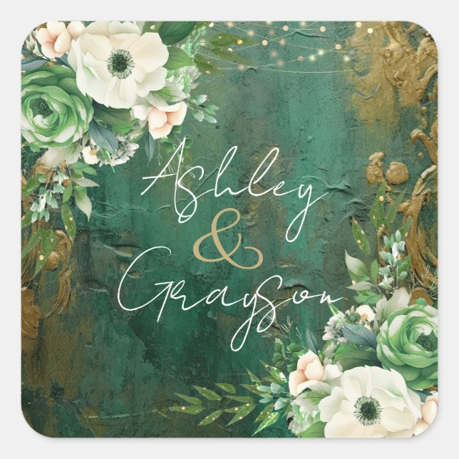 Sticker Mariage romantique Emerald Green (Devant)