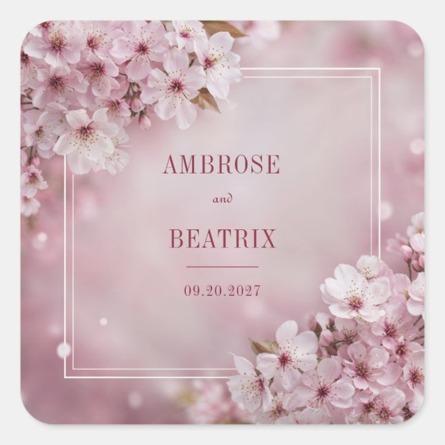 Sticker Mariage romantique Sakura Blossom (Devant)