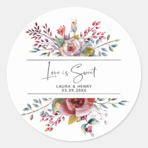 Sticker Mariage rose flou