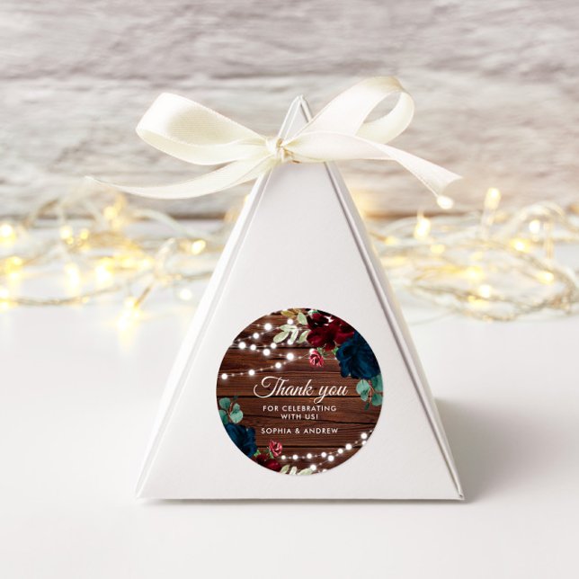 Sticker Mariage rustique Marsala & Navy (Créateur téléchargé)