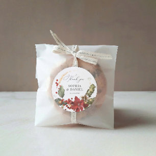 Sticker Mariage Rustique Pine Poinsettia