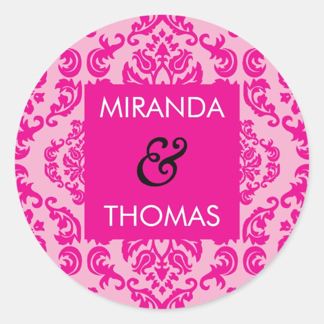 STICKER mariage / SCEAL :: couleurs damasées 2A (Devant)