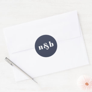 Sticker Mariage simple et moderne pour monogramme 