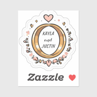 Sticker mariage | Sticker en vinyle romantique