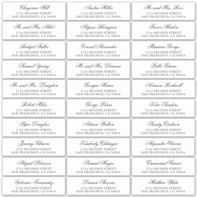 Sticker Mariage traditionnel noir et blanc Formal élégant (Devant)