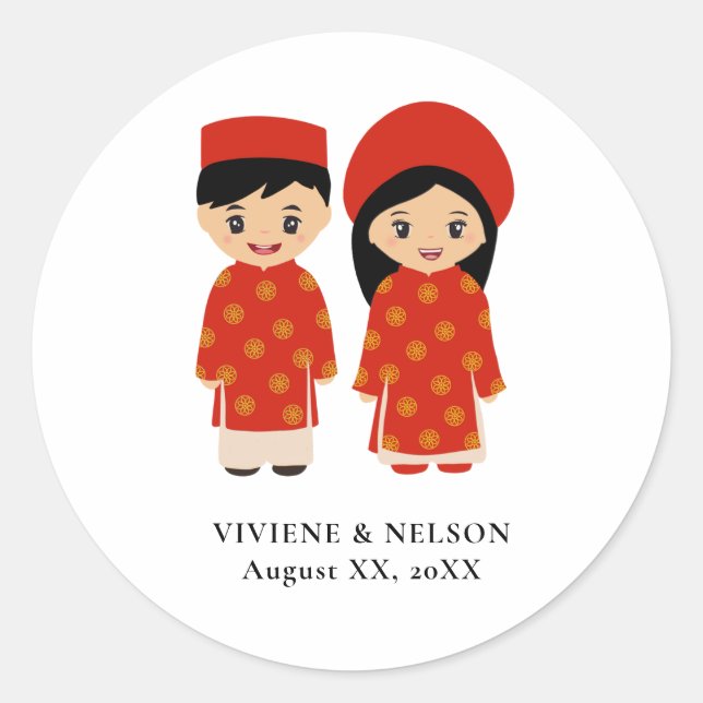 Sticker Mariage vietnamien (Devant)