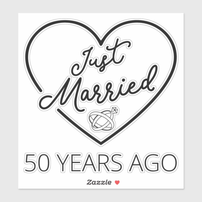 Sticker Marié Il Y A 50 Ans III (Feuille)