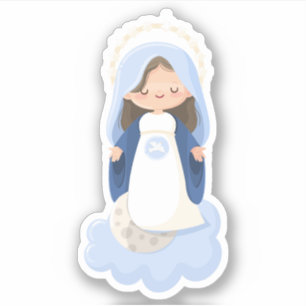 Sticker Marie Vierge Cute Kawaii