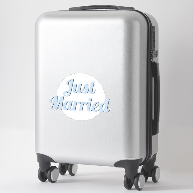 Sticker Mariés à peine Retro Chic Forme découpée élégante (Sur valise)