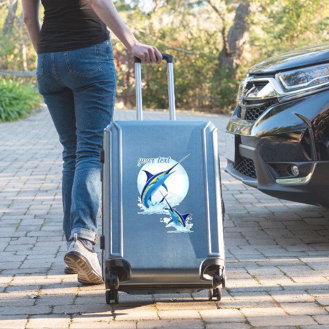 Sticker Marlin Bleu Jaillissant de l'Océan (Valise Insitu)