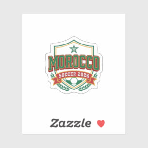 Sticker Maroc Football 2026 Football Gras Pays Typographie