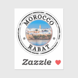 Sticker marocain rabat Sceau Drapeau rond pour ord