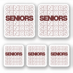 Sticker Maroon Seniors Seniors Seniors Seniors Custom-Cut