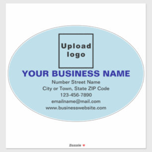 Sticker Marque commerciale sur bleu clair Grand Vinyl oval