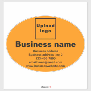 Sticker Marque Commerciale Sur Orange Oval Large Vinyl