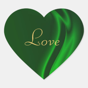 Sticker Marquis Green Heart Love