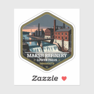 Sticker Marsh Raffinerie Lower Falls Innsmouth Vintage Voy