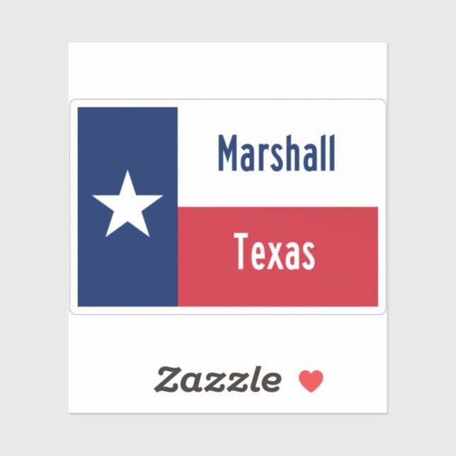 Sticker Marshall Texas (Feuille)