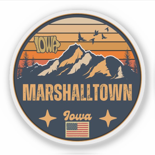 Sticker Marshalltown, Iowa (Devant)