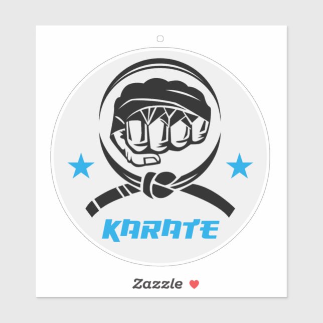 Sticker Martial Arts Karate Black Belt (Feuille)
