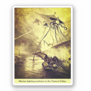 Sticker Martiens déchargeant des rayons de chaleur